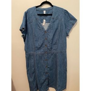 Denim Button Dress | Old Navy